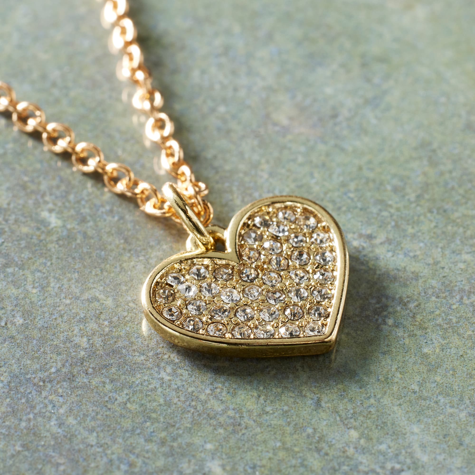 14K Gold Plated Pavé Heart Charm by Bead Landing™